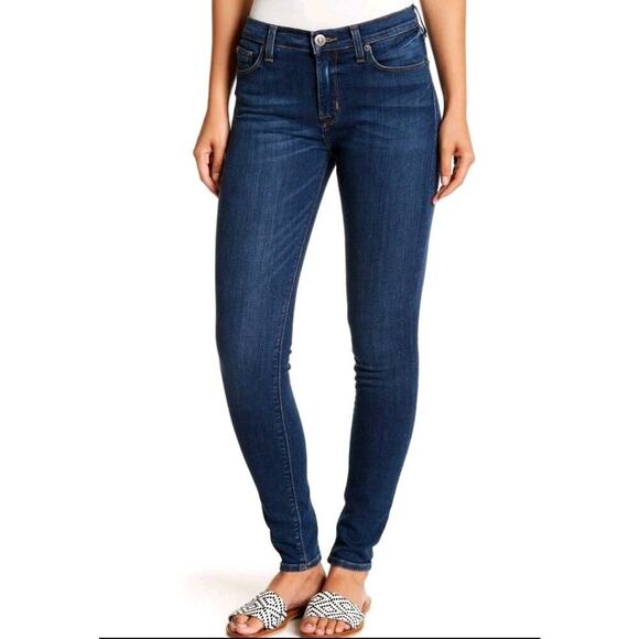 Hudson Natalie Super Skinny Jeans Womens 29 Denim Pockets Blue Medium Wash Zip - Picture 3 of 12